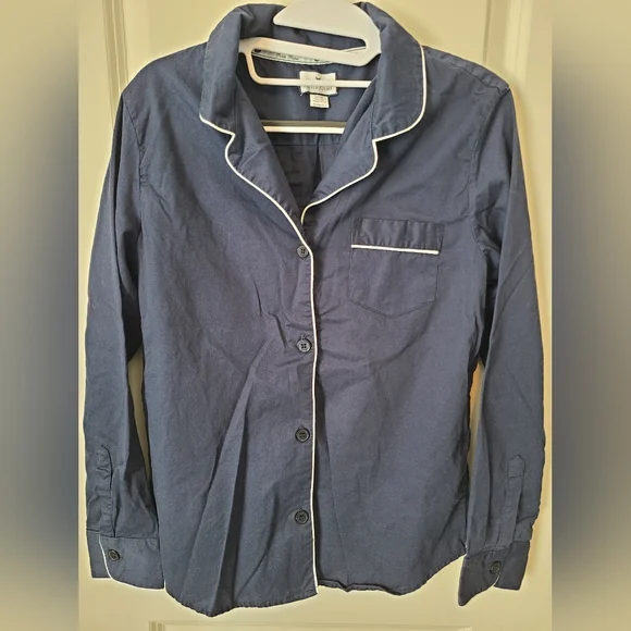 Petite Plume Pajama Button-up Top - Picture 3 of 4